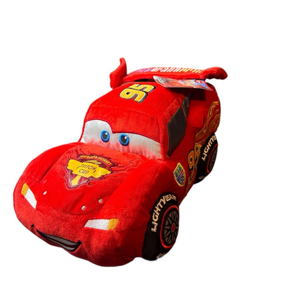 NWT Authentic Disney Store Cars 2 World Grand Prix Lightning McQueen Plush RARE - Picture 6 of 8